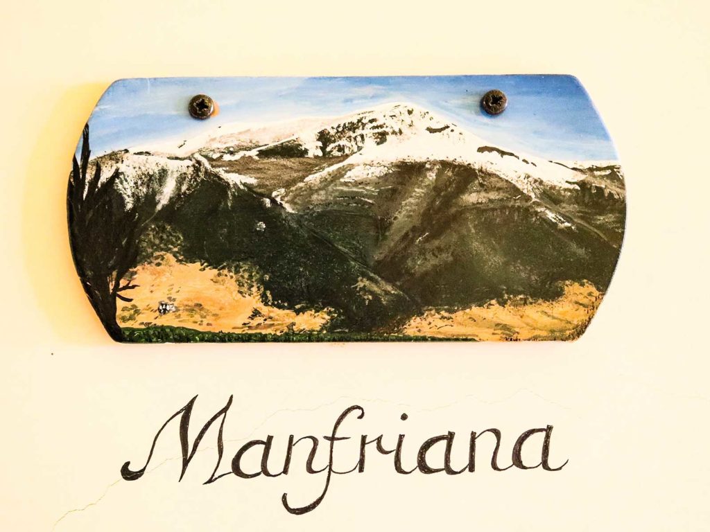 Targa stanza Manfriana - B&B Pezzo della Noce Castrovillari